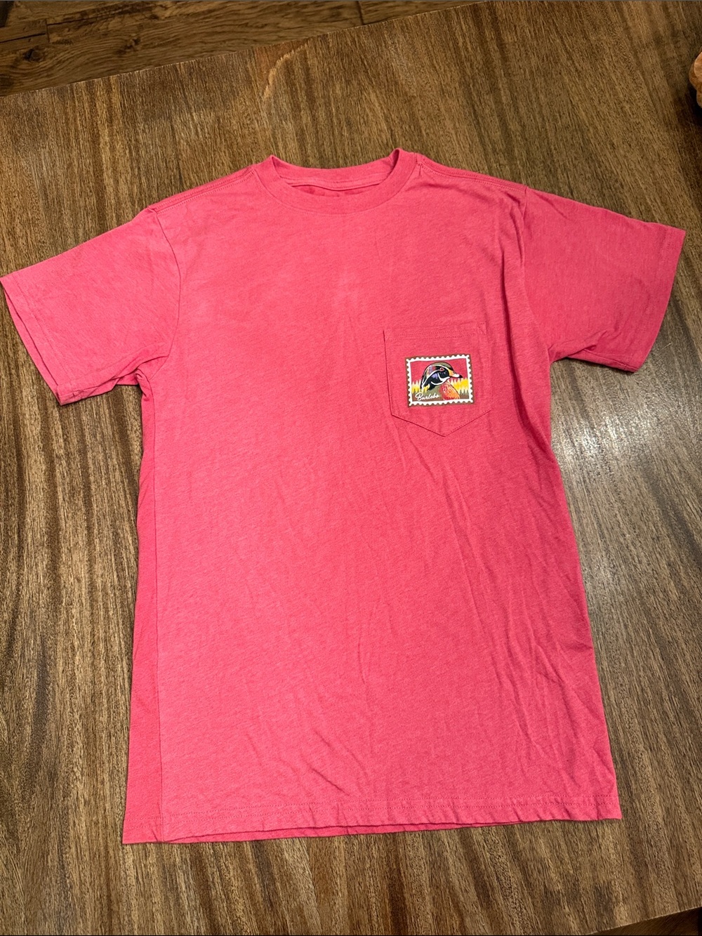 BURLEBO Wood Duck Stamp pocket tee size small